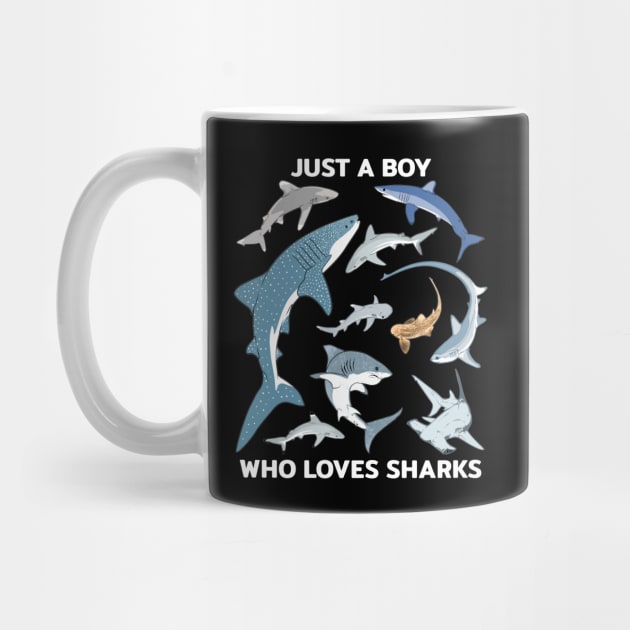 Just a boy who loves sharks by NicGrayTees